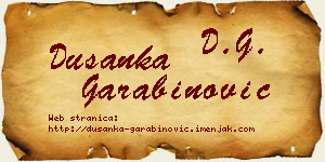 Dušanka Garabinović vizit kartica